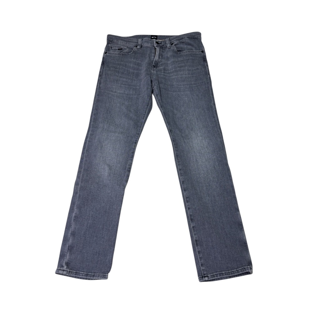 BOSS Hugo‎ Boss Mens Delaware Slim Fit Grey Denim Jeans 32W x 28L Made in Italy